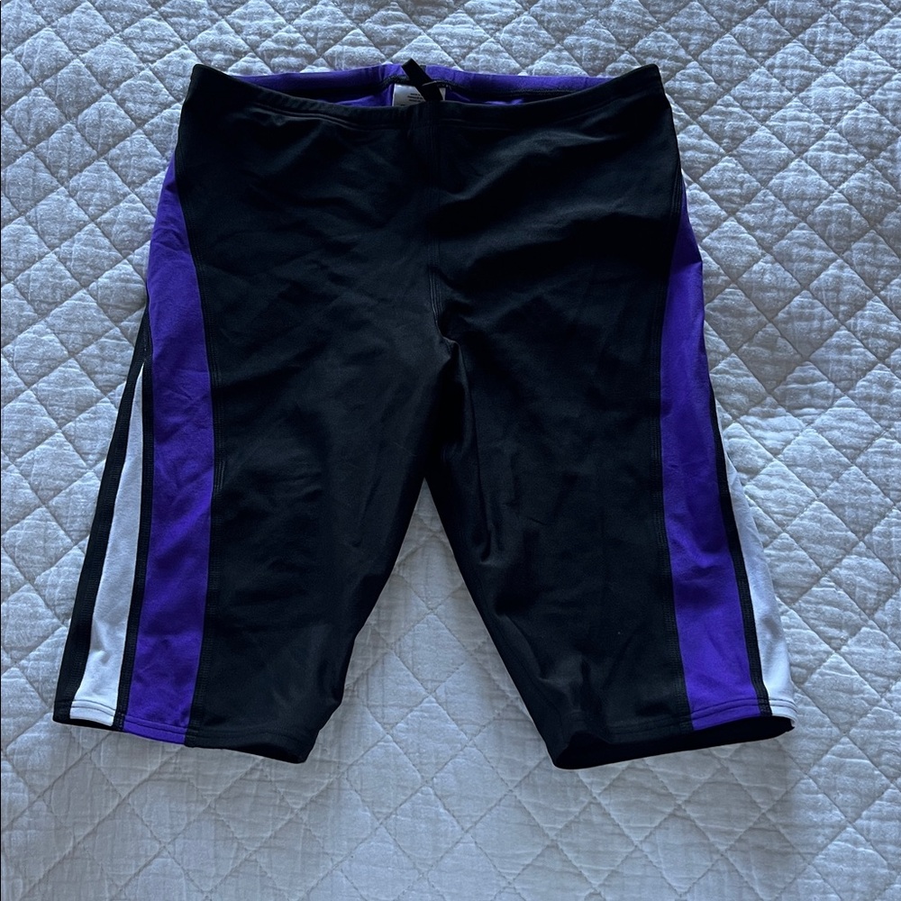 Speedo Black and Purple Swimwear